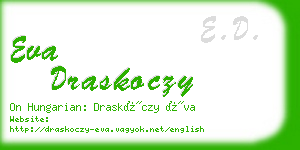 eva draskoczy business card